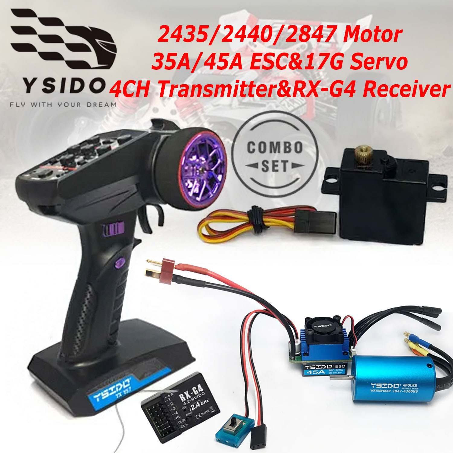 Rc Remo Hobby - مجموعة ترقية YSIDO بدون فرشاة تشمل